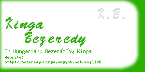 kinga bezeredy business card